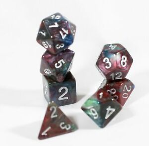 Dice set 7 - Blue/red/green